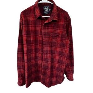 Grayers Red Plaid Casual Button Down Flannel Sz XL